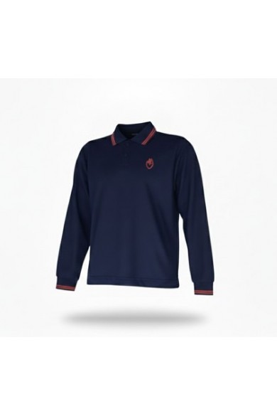 POLERA PIQUÉ MARIA AUXILIADORA MANGA LARGA AZUL