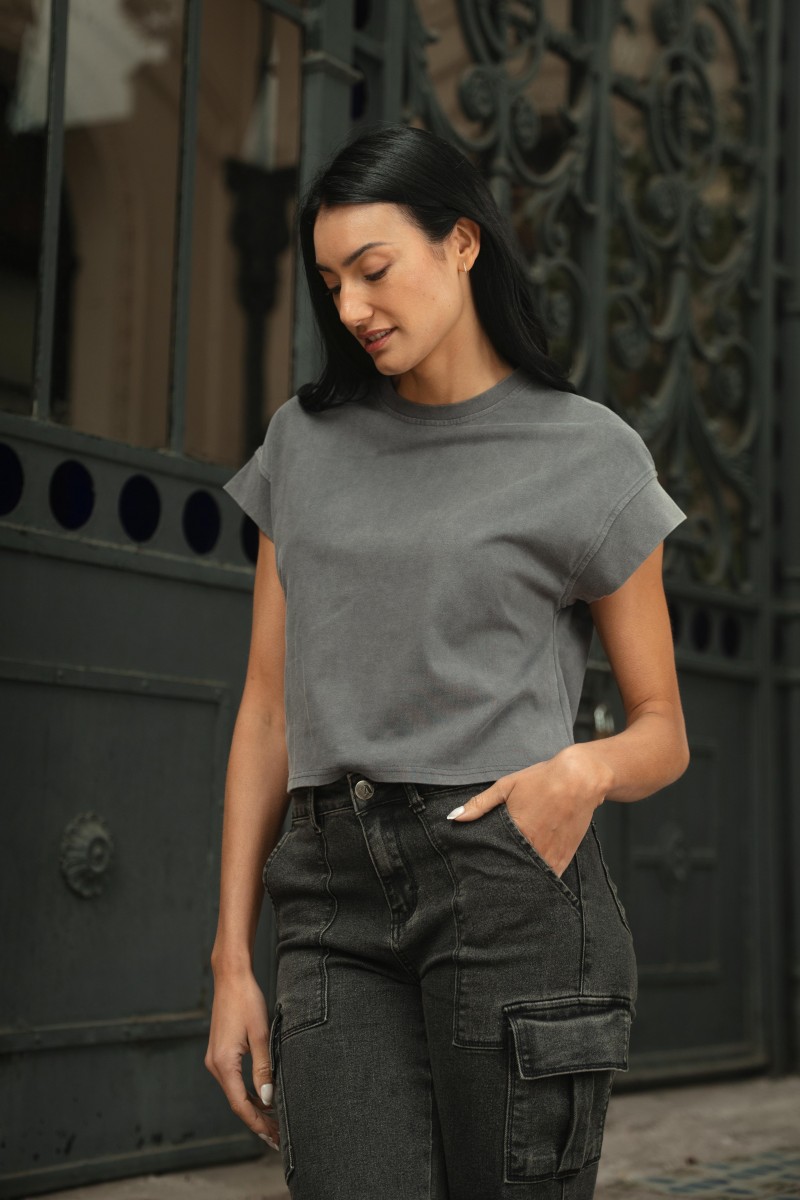 POLERA ARYA MUJER LAURENUE GRIS
