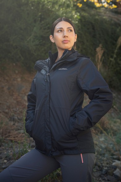 PARKA 3 EN 1 SKOLLEN MUJER NIRE NEGRO