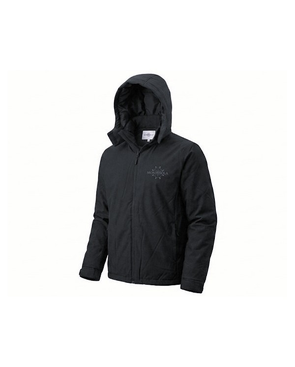 PARKA MONTESOLA HOMBRE VIA NEGRO CON CAPUCHA