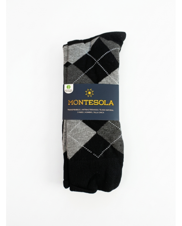 PACK 3 CALCETINES MONTESOLA HOMBRE FLAG