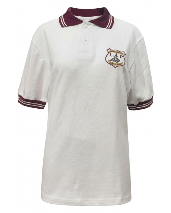POLERA BLANCO MANGA CORTA PIQUE HERNANDO MAGALLANES PORVENIR