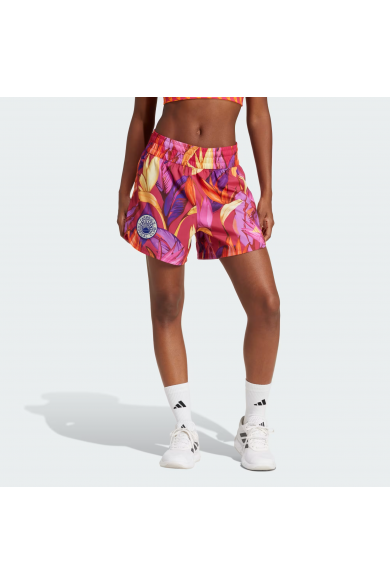 SHORT ADIDAS MUJER FARM RIO ROSADO/AMARILLO