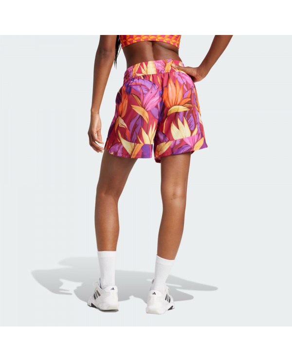SHORT ADIDAS MUJER FARM RIO ROSADO/AMARILLO