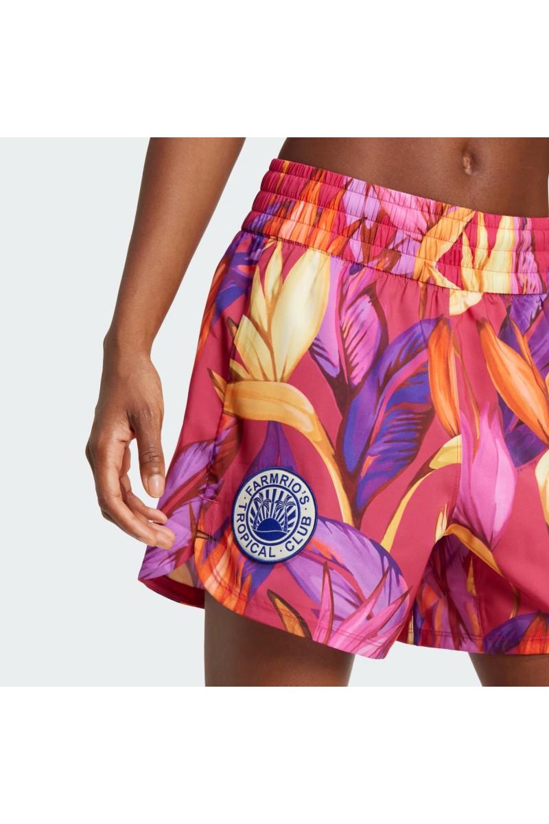 SHORT ADIDAS MUJER FARM RIO ROSADO/AMARILLO