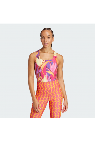 POLERA ADIDAS MUJER FARM RIO ROSADO/AMARILLO