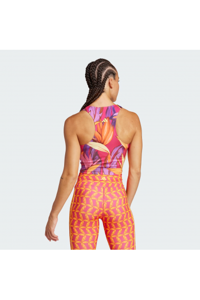 POLERA ADIDAS MUJER FARM RIO ROSADO/AMARILLO