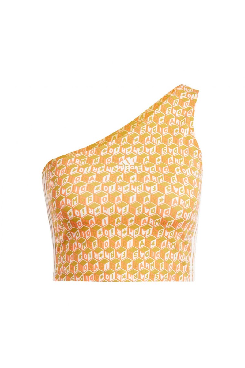 POLERA ADIDAS MUJER FARM RIO AMARILLO/VERDE