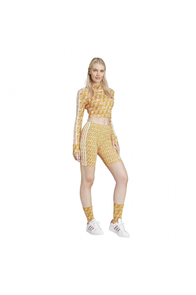 CALZA ADIDAS MUJER FARM RIO AMARILLO/VERDE
