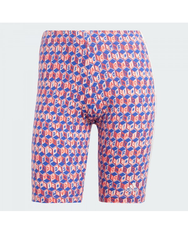 SHORT ADIDAS MUJER FIRM BIKE AZUL/ROJO