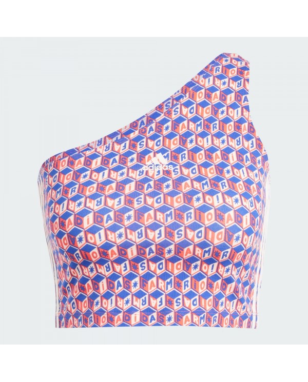 POLERA ADIDAS MUJER FARM RIO AZUL/ROJO