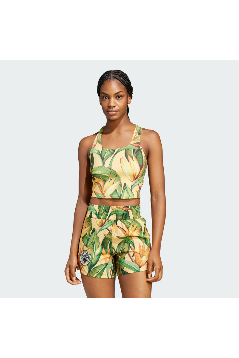 POLERA ADIDAS MUJER FARM RIO VERDE/BEIGE