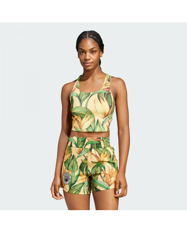 POLERA ADIDAS MUJER FARM RIO VERDE/BEIGE