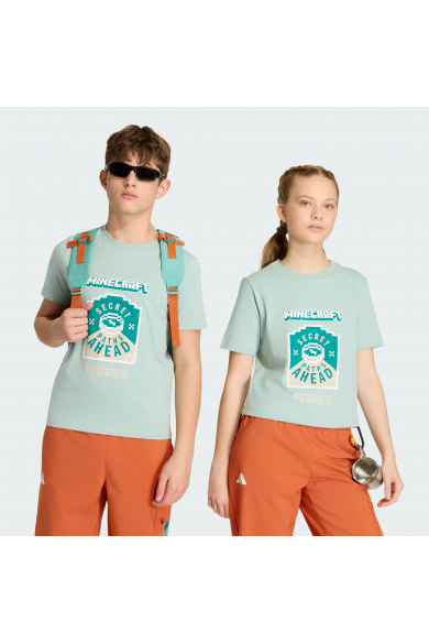 POLERA ADIDAS NIÑO MINECRAFT VERDE