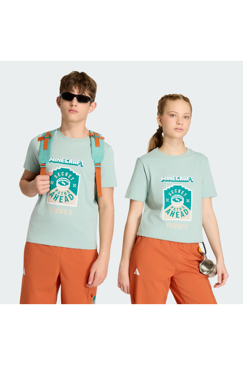 POLERA ADIDAS NIÑO MINECRAFT VERDE