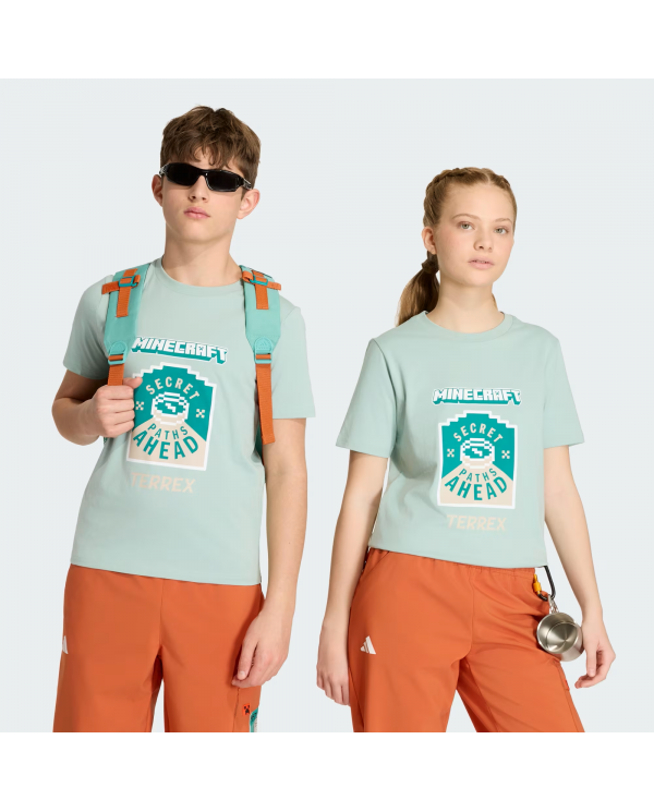 POLERA ADIDAS NIÑO MINECRAFT VERDE