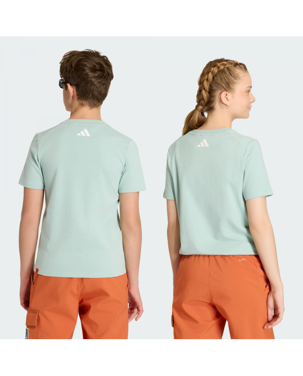 POLERA ADIDAS NIÑO MINECRAFT VERDE