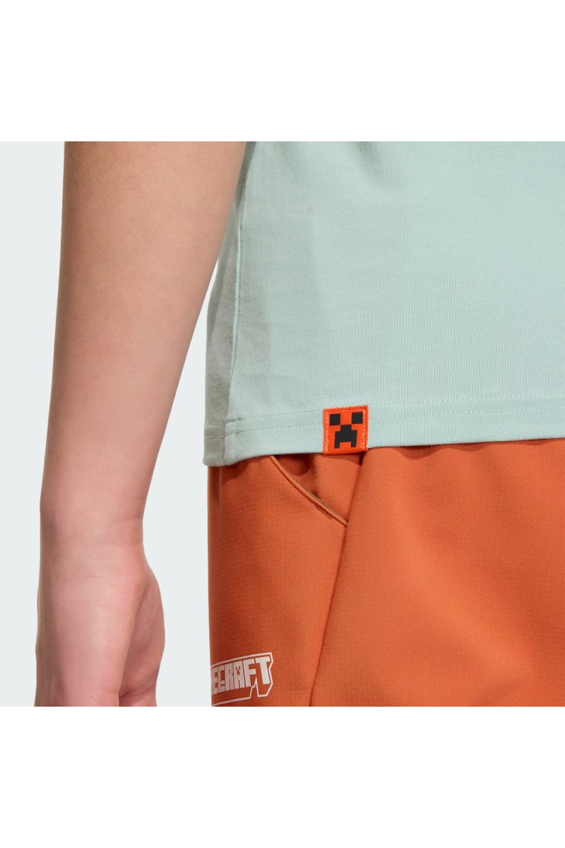 POLERA ADIDAS NIÑO MINECRAFT VERDE