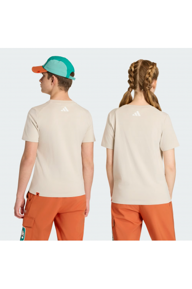 POLERA ADIDAS NIÑO MINECRAFT BEIGE