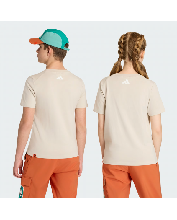 POLERA ADIDAS NIÑO MINECRAFT BEIGE