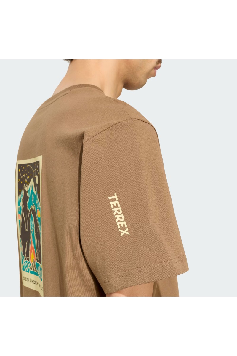 POLERA ADIDAS HOMBRE TERREX CAMPER CAFÉ
