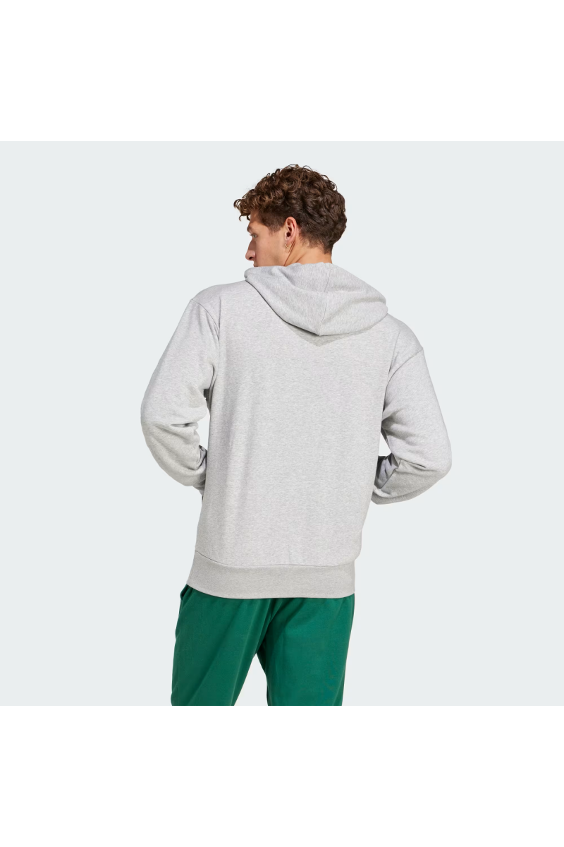 POLERON ADIDAS HOMBRE CON CAPUCHA ESSENTIALS GRIS
