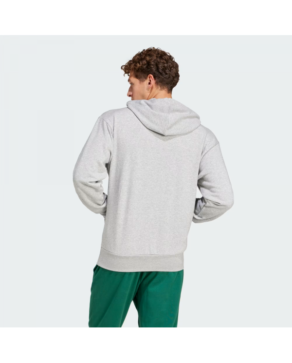 POLERON ADIDAS HOMBRE CON CAPUCHA ESSENTIALS GRIS