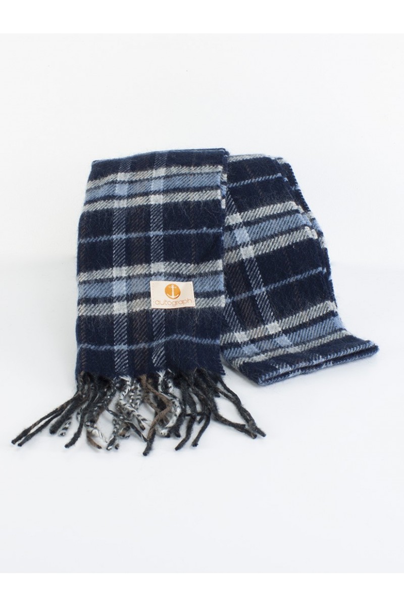 BUFANDA ESCOCESA AZUL