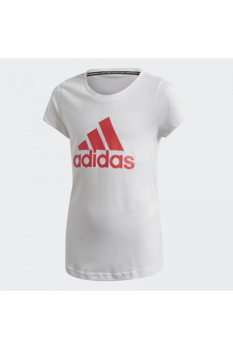 POLERA ADIDAS MUST HAVES BADGE OF SPORTS BLANCO/CORAL NIÑA POLERA ADIDAS MUST HAVES BADGE OF SPORTS BLANCO/CORAL NIÑA