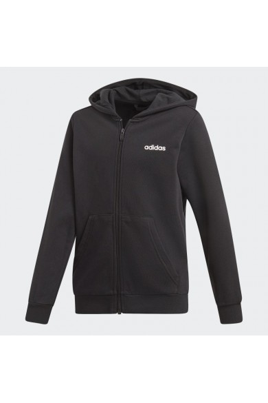 POLERON ADIDAS ESSENTALS LINEAR CON CAPUCHA NEGRO NIÑO