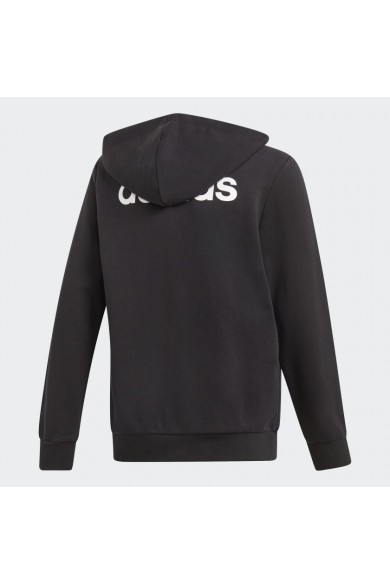 POLERON ADIDAS ESSENTALS LINEAR CON CAPUCHA NEGRO NIÑO