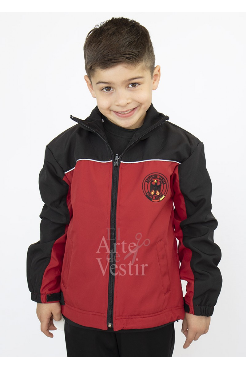 CASACA ALEMÁN HOMBRE SOFTSHELL VERANO ROJO/NEGRO