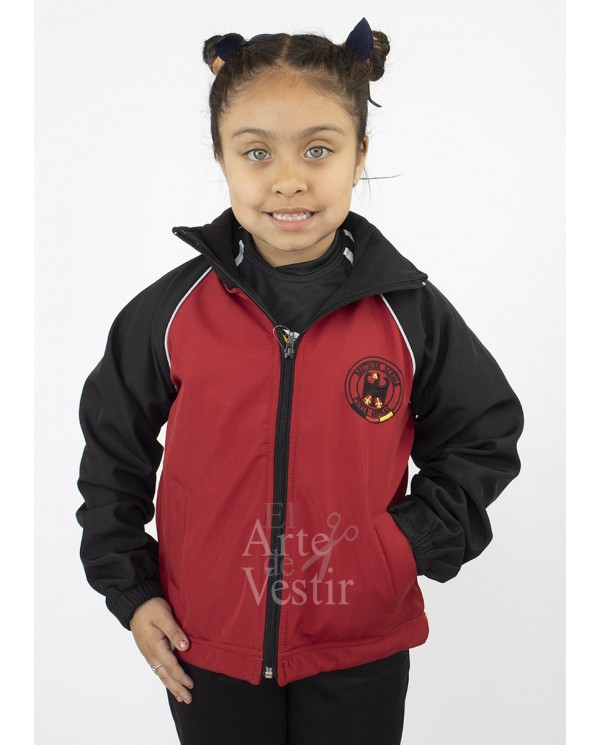CASACA ALEMAN MUJER SOFTSHELL VERANO ROJO/NEGRO