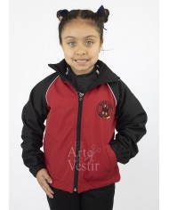 CASACA ALEMÁN HOMBRE SOFTSHELL INVIERNO ROJO/NEGRO