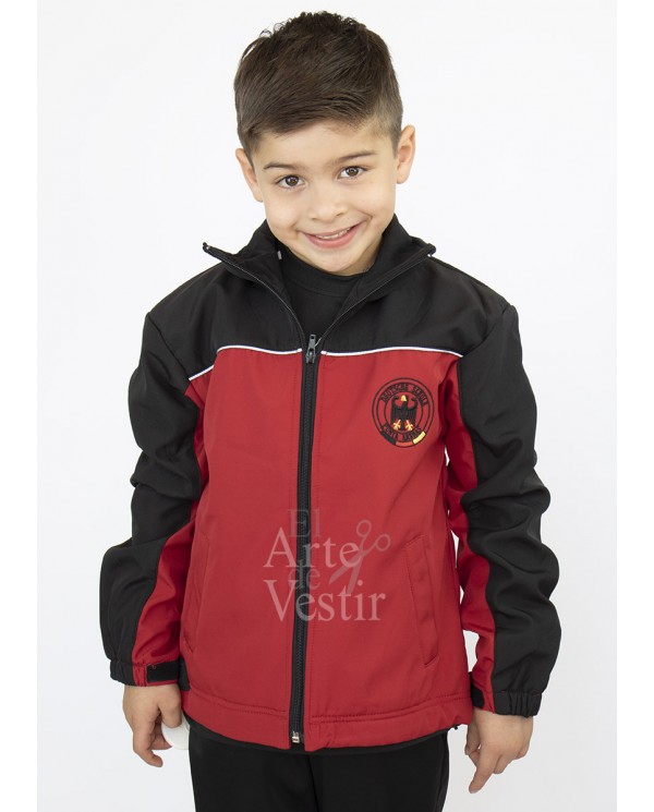 CASACA ALEMÁN HOMBRE SOFTSHELL INVIERNO ROJO/NEGRO