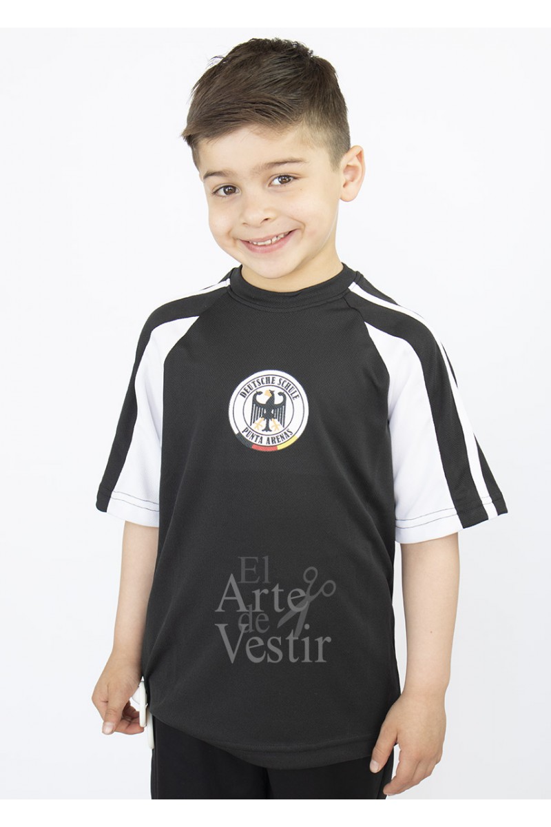 POLERA DEPORTIVA NEGRA HOMBRE/UNISEX COLEGIO ALEMAN