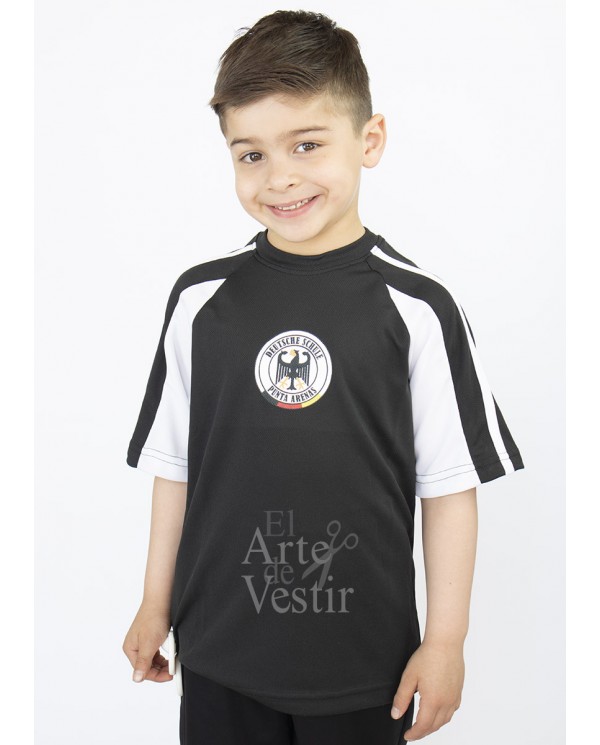 POLERA DEPORTIVA NEGRA HOMBRE/UNISEX COLEGIO ALEMAN