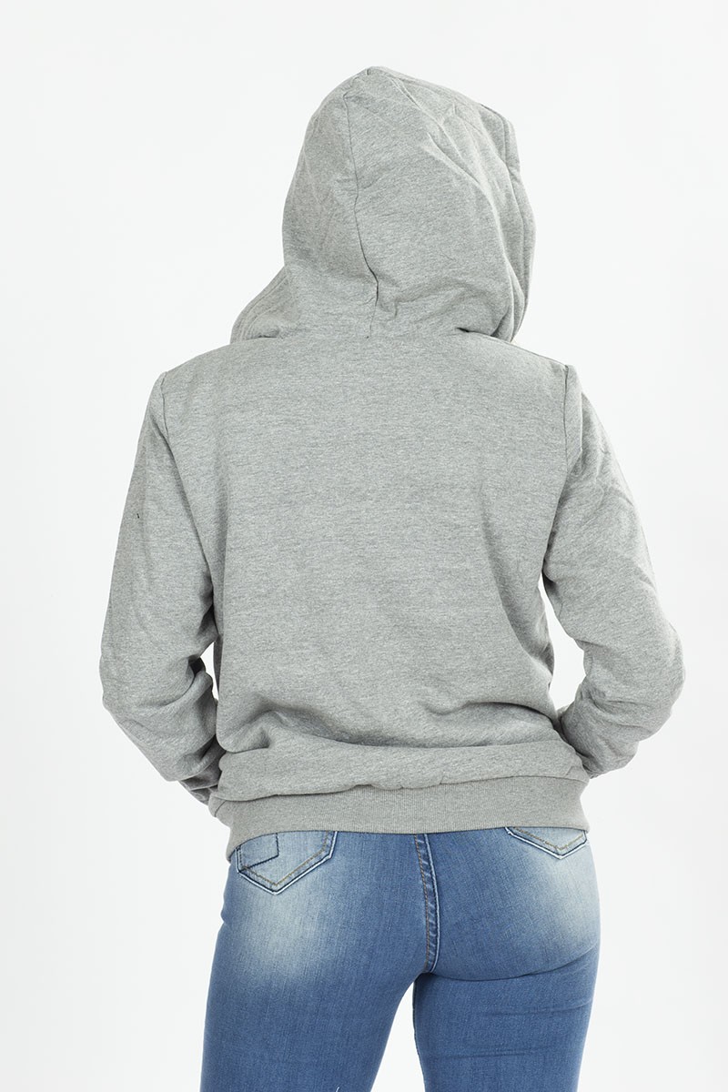 POLERON ARYA MUJER PEACH TEDDY GRIS