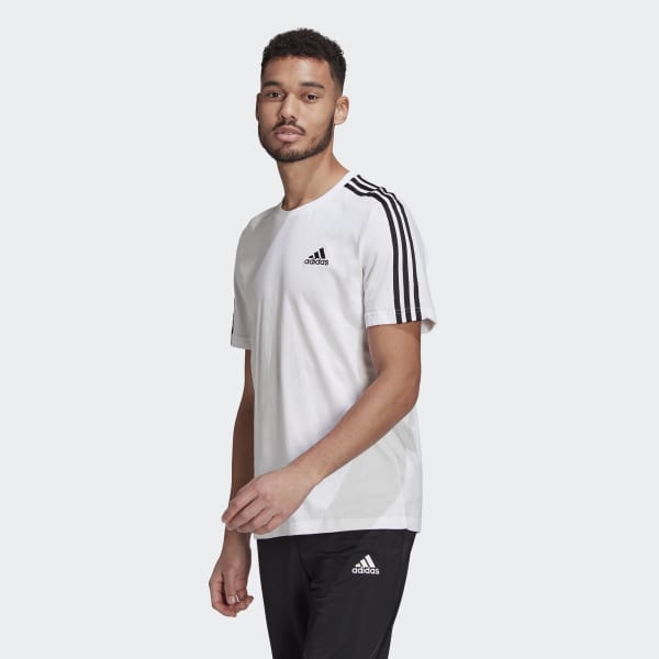 Polera blanca adidas hombre clearance